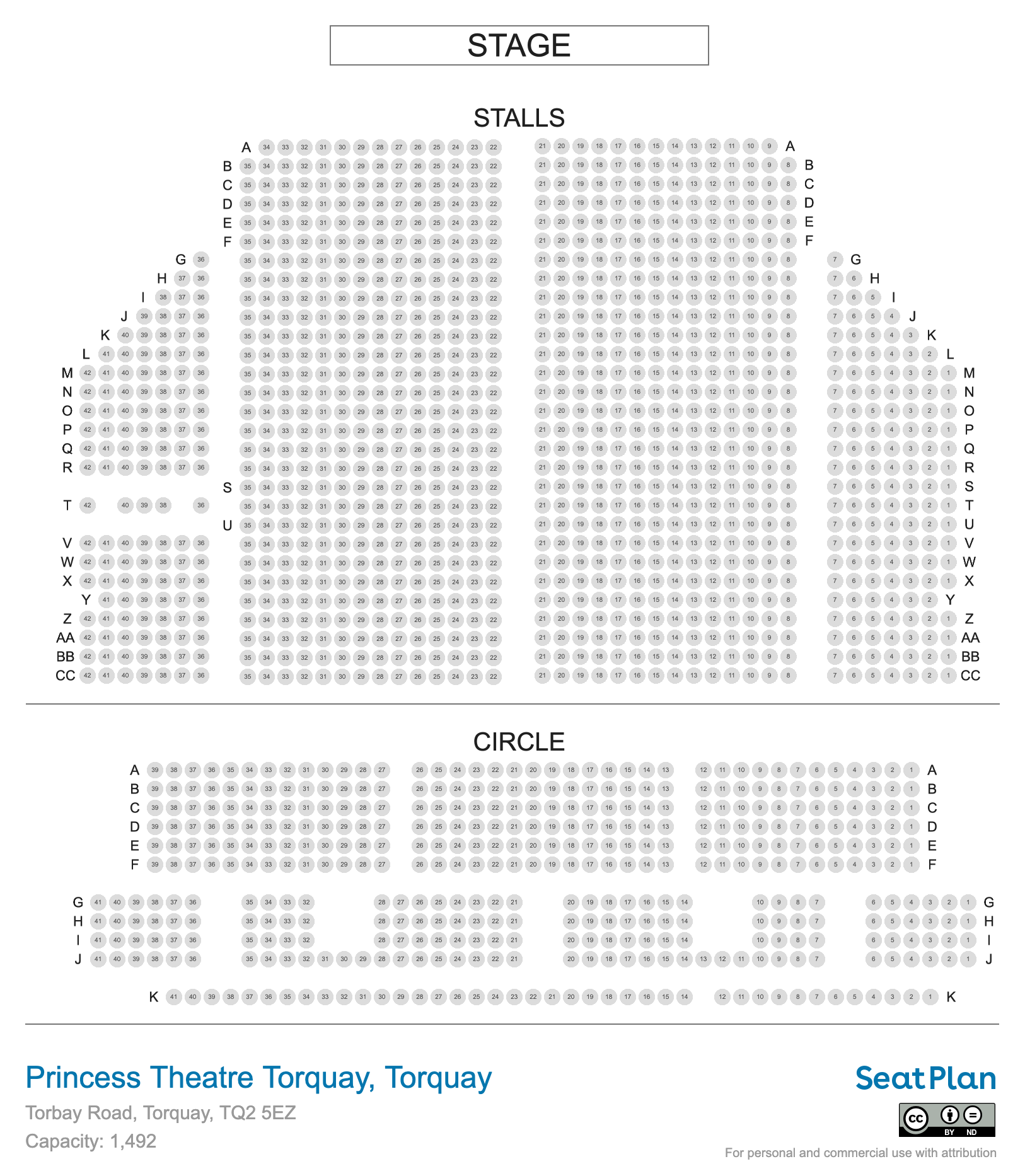 Princess Theatre Torquay Seating Plan