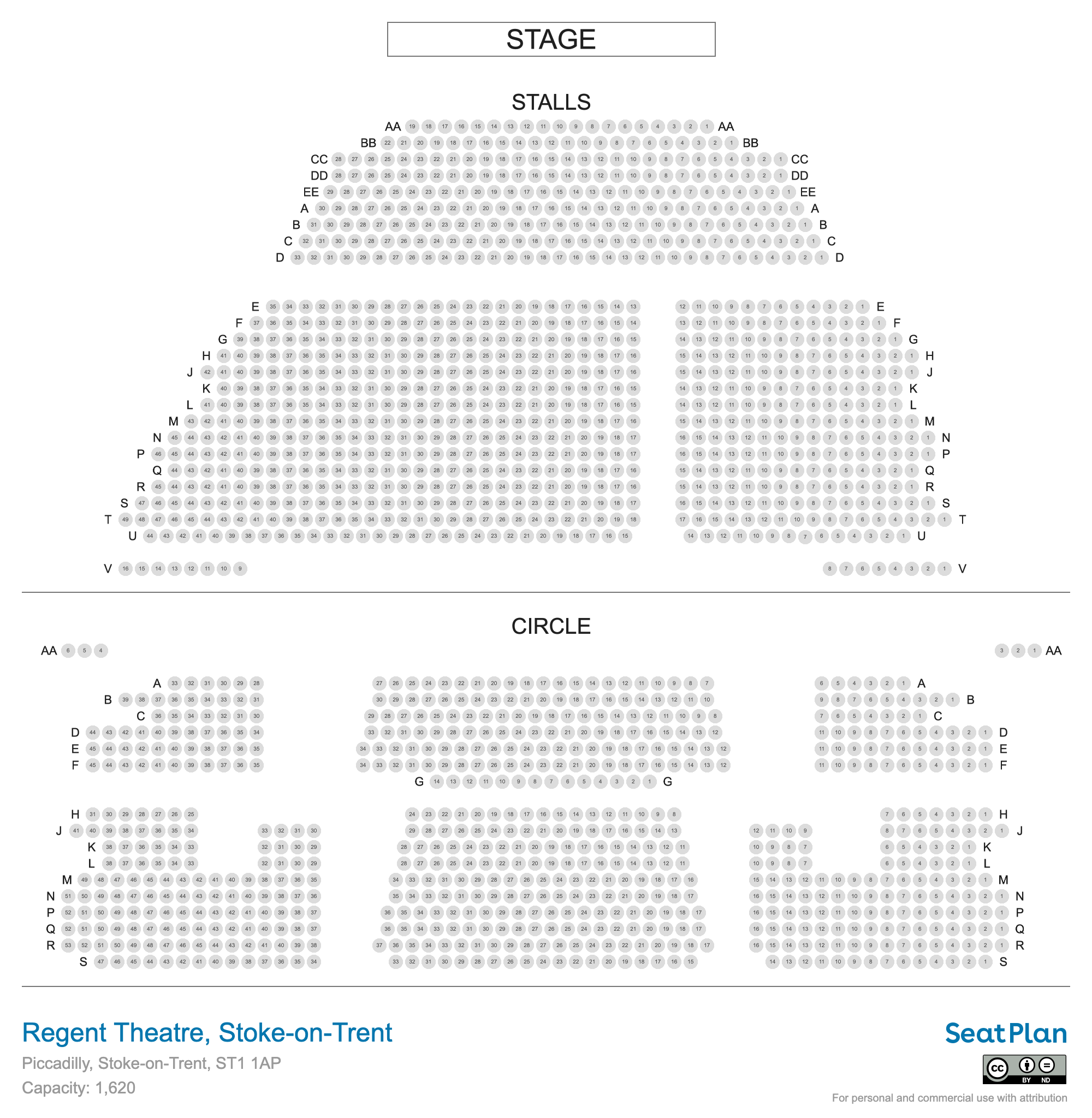 Regent Theatre Seating Plan