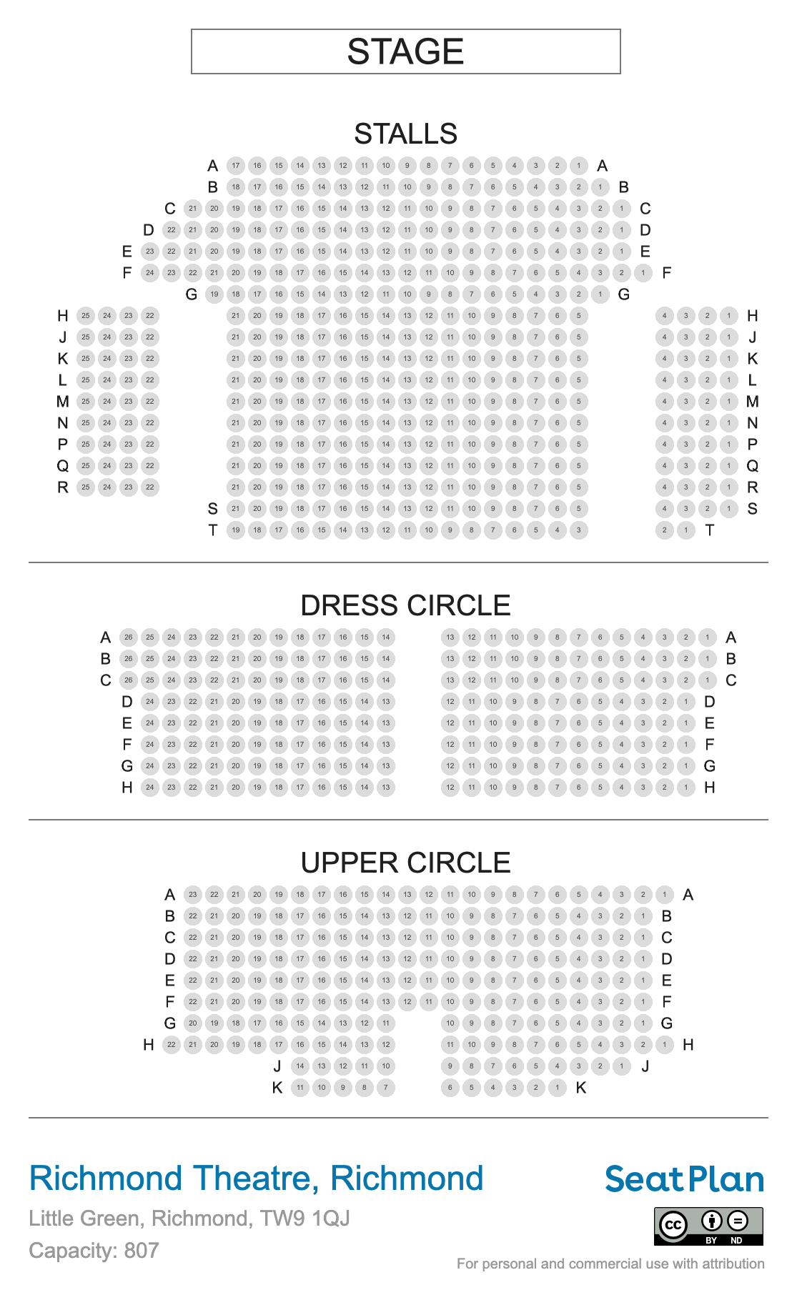 Richmond Theatre Seating Plan