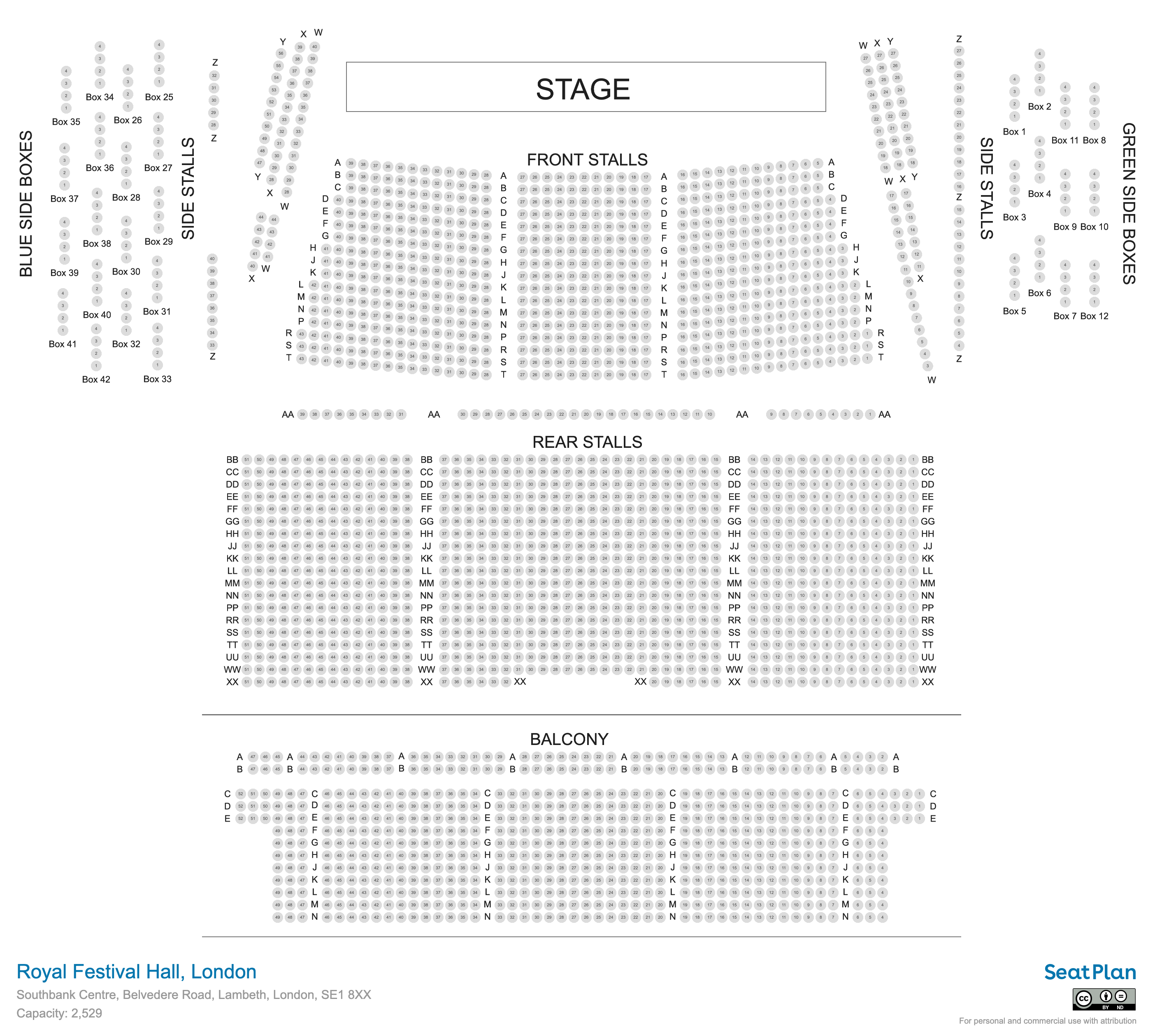 Royal Festival Hall Seating Plan