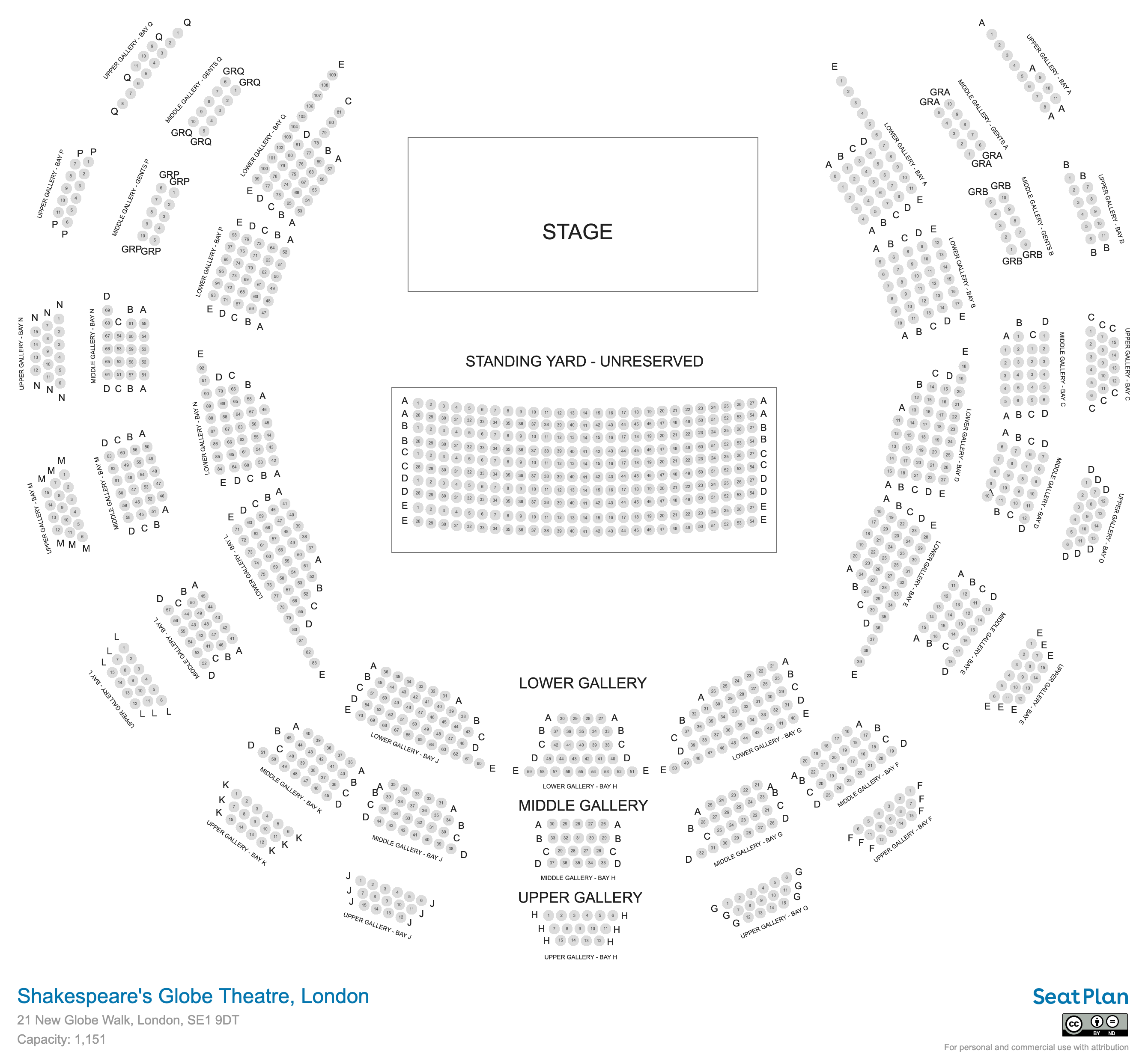 Shakespeare's Globe Theatre Seating Plan