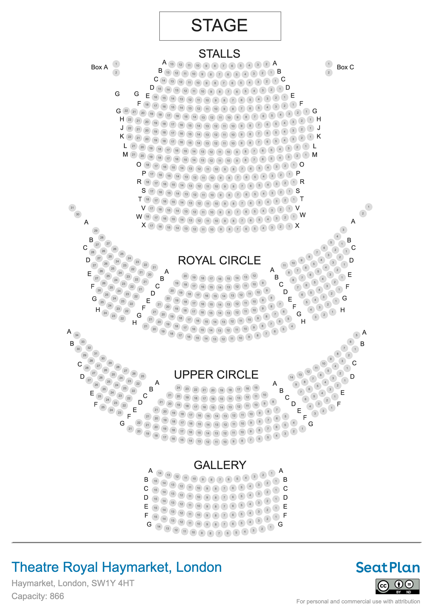 Theatre Royal Haymarket seating plan