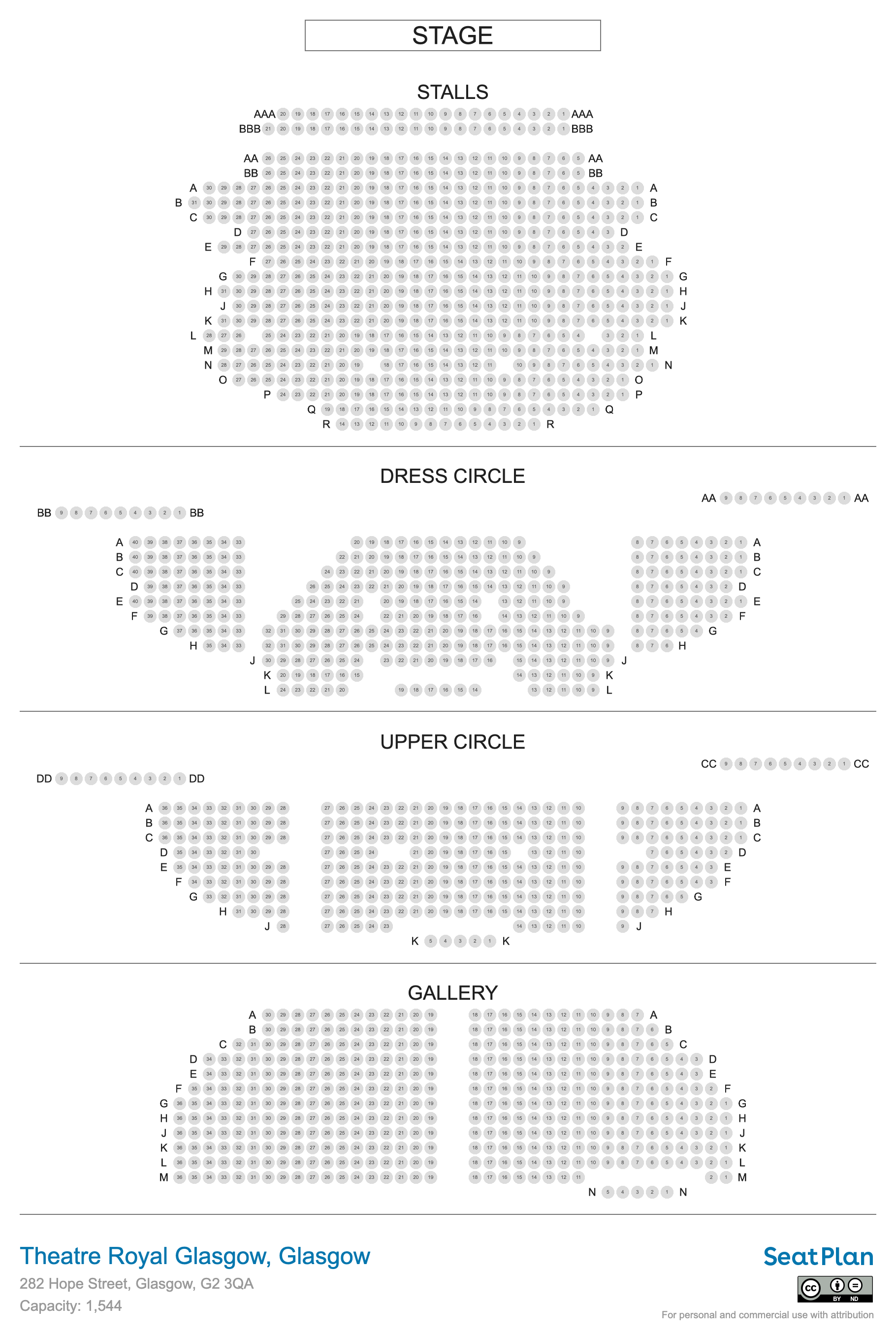 Theatre Royal Glasgow Seating Plan