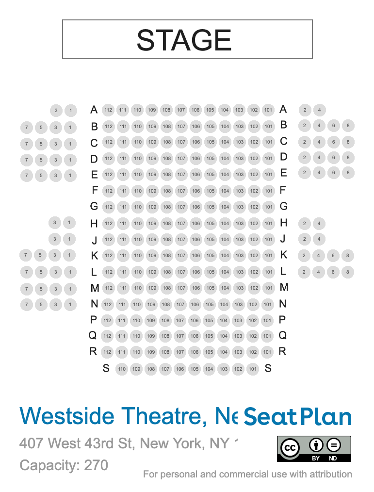 Westside Theatre Seating Chart