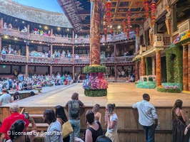 Shakespeare's Globe Theatre Lower Gallery - Bay B A8 view from seat photo