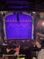 Lyceum Theatre Mezzanine H105 view from seat photo