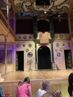 Sam Wanamaker Playhouse Playhouse Pit D12 view from seat photo