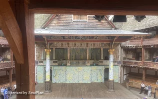 Shakespeare's Globe Theatre Middle Gallery - Bay H D37 view from seat photo