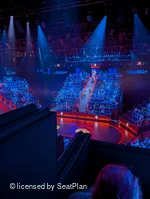 Canary Wharf Theatre District 7 Q8 view from seat photo