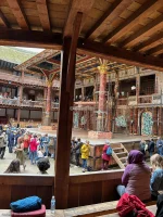 Shakespeare's Globe Theatre Lower Gallery - Bay E E29 view from seat photo