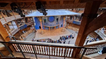 Shakespeare's Globe Theatre Upper Gallery - Bay J J12 view from seat photo