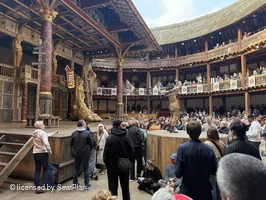 Shakespeare's Globe Theatre Lower Gallery - Bay N A43 view from seat photo