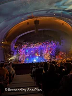 Cambridge Theatre Upper Circle M42 view from seat photo