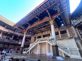 Shakespeare's Globe Theatre Yard Standing A46 view from seat photo