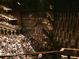 Barbican Theatre Upper Circle BB1 view from seat photo