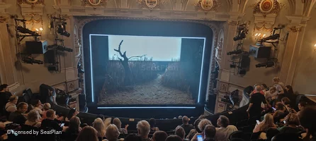 Ambassadors Theatre Circle J9 view from seat photo