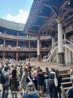 Shakespeare's Globe Theatre Lower Gallery - Bay D B12 view from seat photo