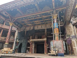 Shakespeare's Globe Theatre Yard Standing A19 view from seat photo