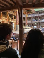 Shakespeare's Globe Theatre Lower Gallery - Bay N E89 view from seat photo
