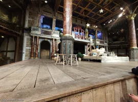 Shakespeare's Globe Theatre Yard Standing A4 view from seat photo