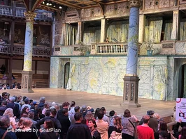 Shakespeare's Globe Theatre Lower Gallery - Bay E E35 view from seat photo