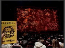 Minskoff Theatre Orchestra N105 view from seat photo