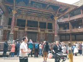 Shakespeare's Globe Theatre Yard Standing E24 view from seat photo