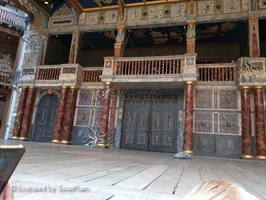 Shakespeare's Globe Theatre Yard Standing C11 view from seat photo