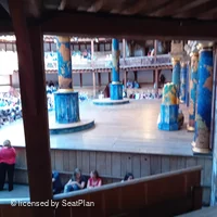 Shakespeare's Globe Theatre Lower Gallery - Bay A D5 view from seat photo
