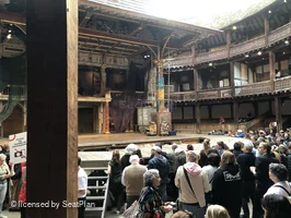Shakespeare's Globe Theatre Lower Gallery - Bay J C49 view from seat photo