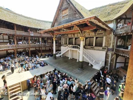 Shakespeare's Globe Theatre Middle Gallery - Bay E A12 view from seat photo