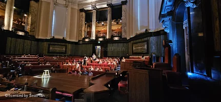 London County Hall Courtroom Stalls F214 view from seat photo