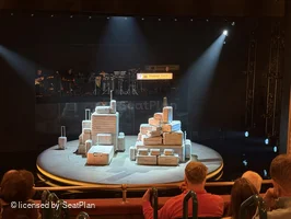 Longacre Theatre Mezzanine F2 view from seat photo