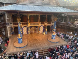 Shakespeare's Globe Theatre Upper Gallery - Bay J J1 view from seat photo