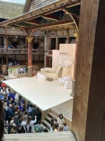 Shakespeare's Globe Theatre Middle Gallery - Bay E B12 view from seat photo