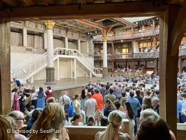 Shakespeare's Globe Theatre Lower Gallery - Bay L E75 view from seat photo