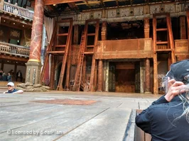 Shakespeare's Globe Theatre Yard Standing E21 view from seat photo