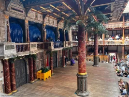 Shakespeare's Globe Theatre Middle Gallery - Bay N A55 view from seat photo