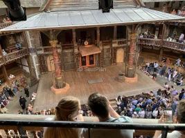 Shakespeare's Globe Theatre Upper Gallery - Bay J J13 view from seat photo