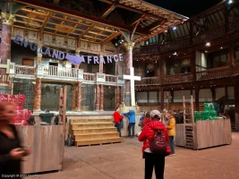 Shakespeare's Globe Theatre Yard Standing A25 view from seat photo