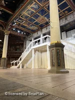 Shakespeare's Globe Theatre Yard Standing H23 view from seat photo