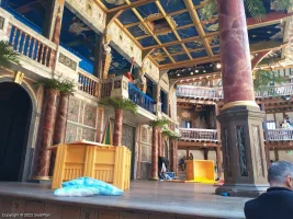 Shakespeare's Globe Theatre Yard Standing E5 view from seat photo