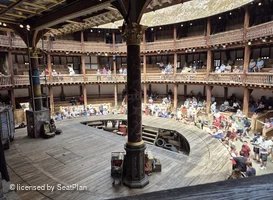 Shakespeare's Globe Theatre Middle Gallery - Gents Q GRQ2 view from seat photo