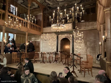 Sam Wanamaker Playhouse Playhouse Lower Gallery A7 view from seat photo