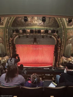 New Amsterdam Theatre Balcony E108 view from seat photo