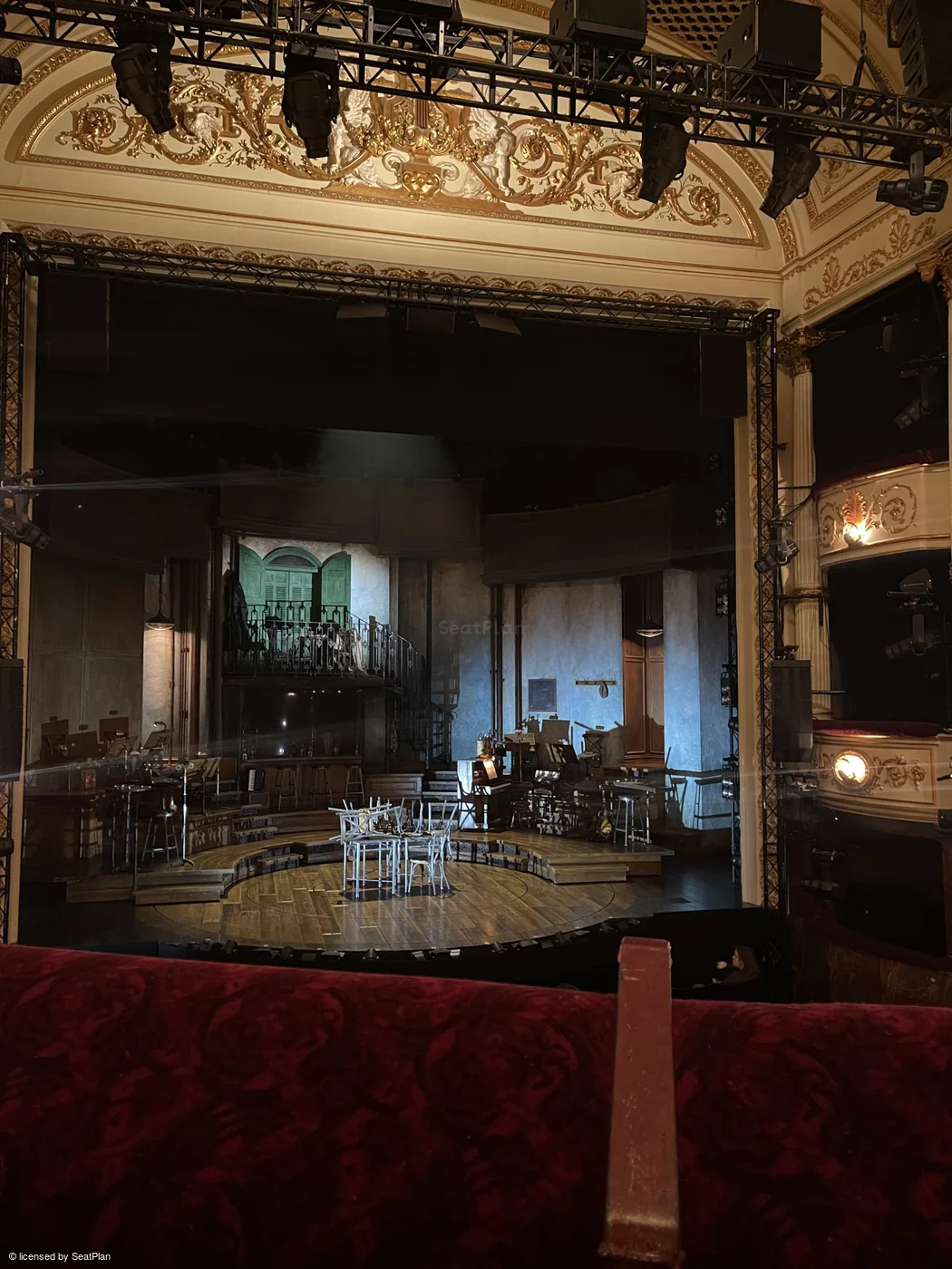 Lyric Theatre Dress Circle A16 view from seat photo