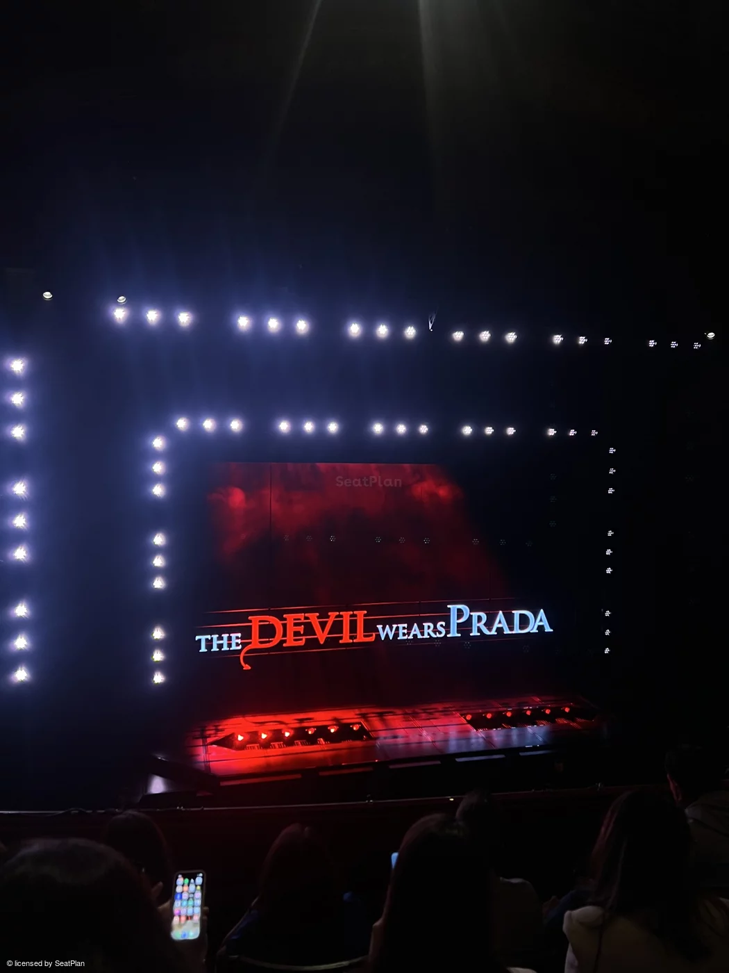 Dominion Theatre Circle D35 view from seat photo