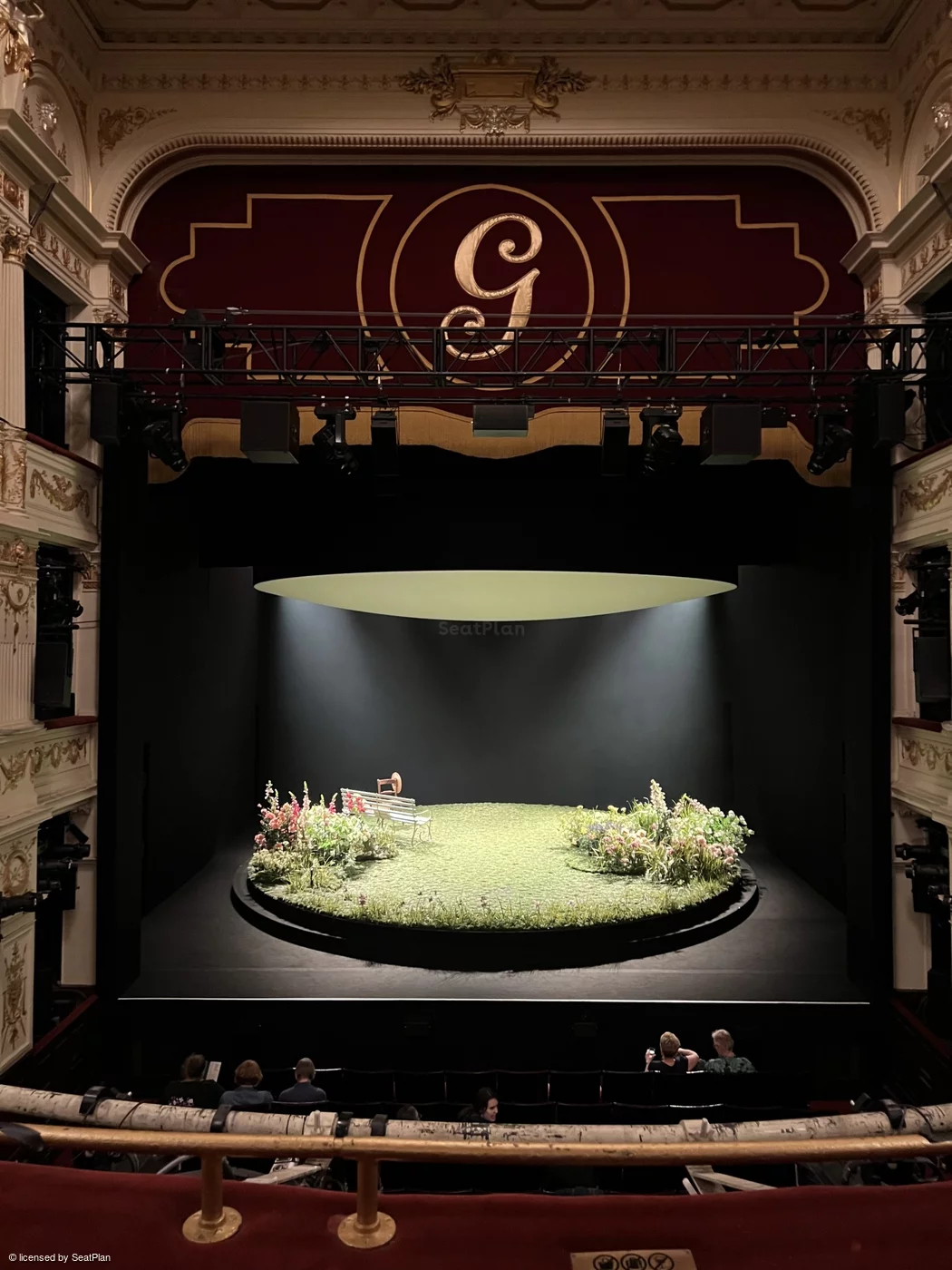 Garrick Theatre Dress Circle B14 view from seat photo