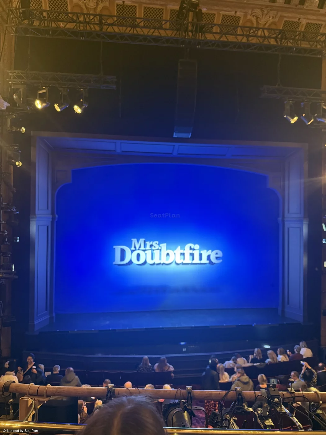 Shaftesbury Theatre Royal Circle B21 view from seat photo