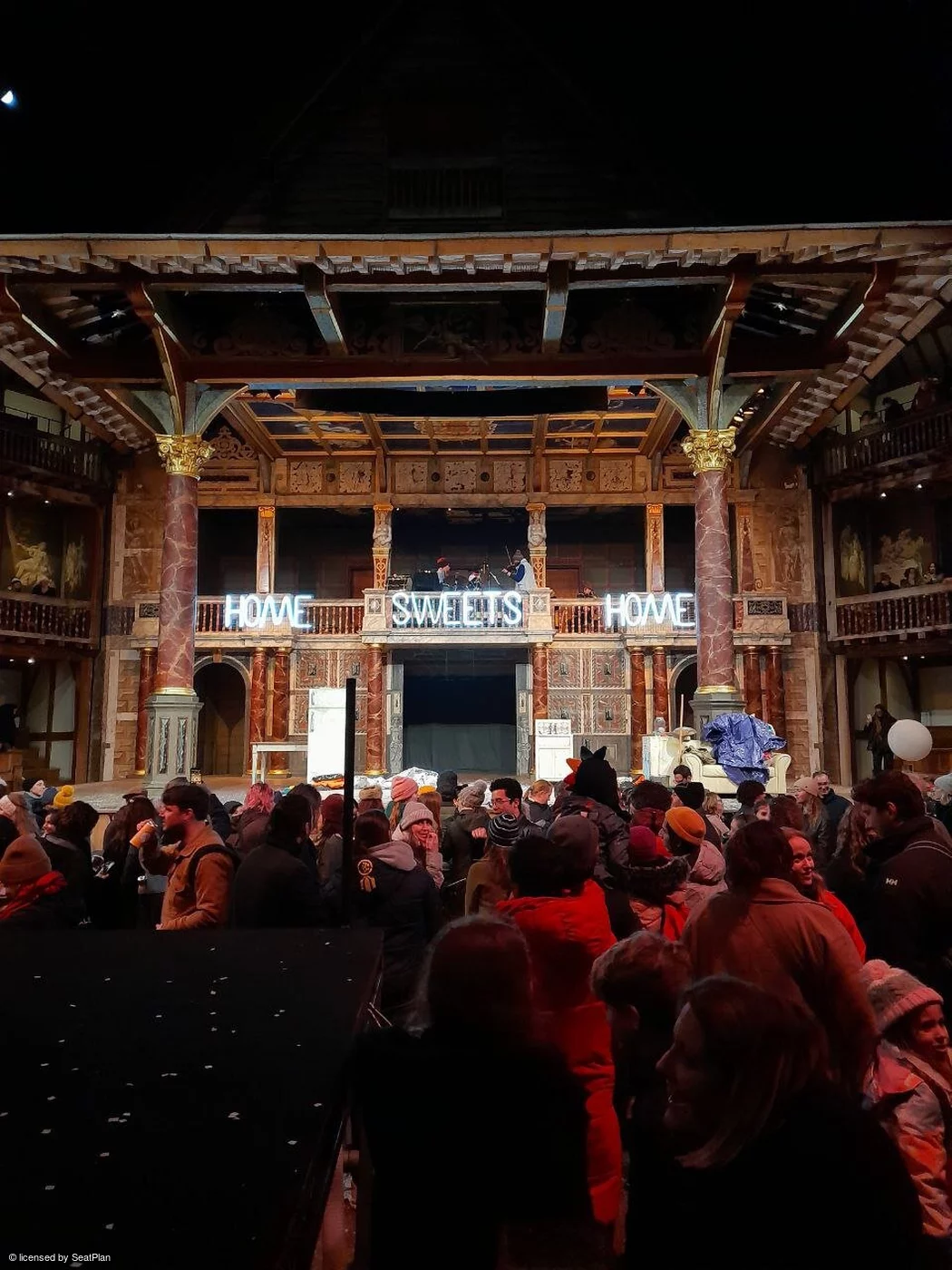 Shakespeare's Globe Theatre Lower Gallery - Bay H A27 view from seat photo